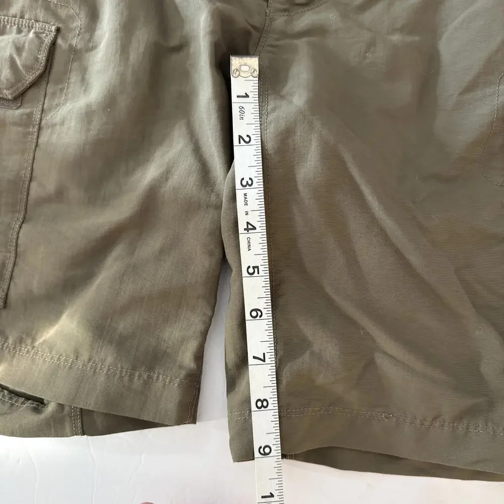 NORTH FACE Men's cargo‎ performance shorts Olive green 32 Waist. Hiking/Camping